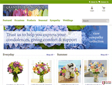 Tablet Screenshot of grandfloralflowers.com